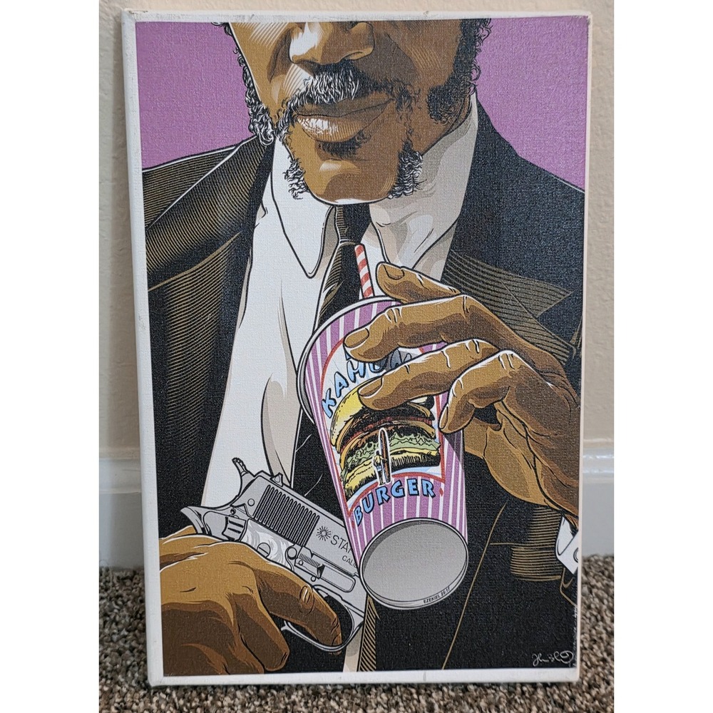 "Brothers Keeper" Pulp Fiction Canvas Print Art Joshua Budich 12x8